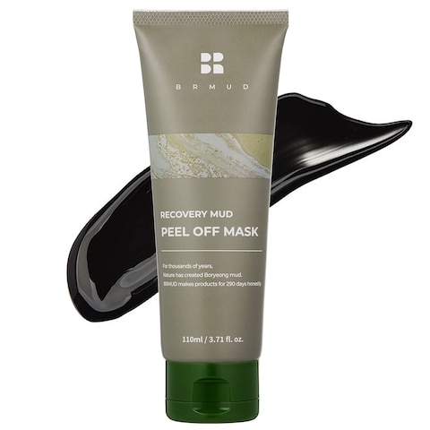 BRMUD Recovery Mud Peel Off Mask for Exfoliating and Deep Cleansing Blackhead Remover Mask 110ml 372 floz  PeelOff Mask with Boryeong Mud Pore Minimizer and Sebum Control for Women and Men