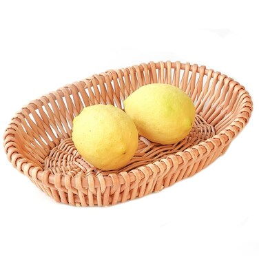 Natural Wicker Bread Basket Handmade Woven Fruit Bread Serving Basket Storage Basket for Kitchen Counter Bathroom 119inches