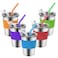 Yummy Sam Stainless Steel Cups with Silicone Straws and LidsSpillproof Kids Tumblers Dishwasher Safe Unbreakable Metal Toddler Cups with Heatinsulated Sleeves for Cold and Hot drinks5 Pack 12oz