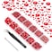 Beadsland Rhinestones for Makeup8 Sizes 2500pcs Red Flatback Rhinestones Eye Gems for Nails Crafts with Tweezers and Wax PencilSiamSS4SS30