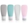 Silicone Travel Bottles Vonpri Leak Proof Squeezable Refillable Travel Accessories Toiletries Containers Travel Size Cosmetic Tube for Shampoo Lotion Soap Liquids 3oz Greybluewhitepink