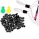 100pcs Cord Locks Silicone Toggles for Drawstrings Elastic Cord Adjuster Non Slip Stopper Free Plastic Hoist Copper Wire Needle Threader Sewing Machine DIY Cross Stitch
