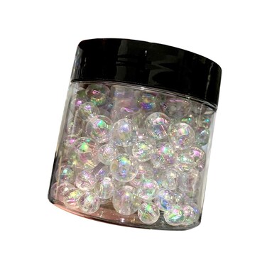 DUESI Mixed Clear Bubble Ball Beads Resin Filler 38mm Rainbow Aurora Beads Fillings