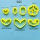 CHENRUI 7Pcs Polymer Clay Cutter Set Flower Heart Shape Cutters