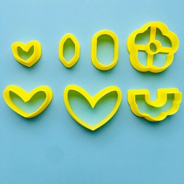 CHENRUI 7Pcs Polymer Clay Cutter Set Flower Heart Shape Cutters
