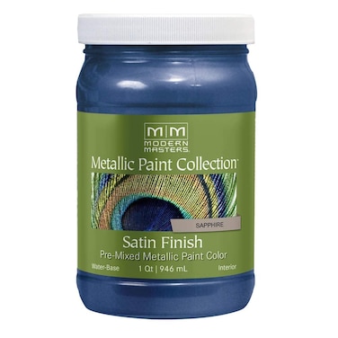 qt Modern Masters ME655 Sapphire Metallic Paint Collection Satin WaterBased Decorative Metallic Paint