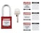 Brady Safety Lockout Padlock Sets  6 Pack  Red  Keyed Different Safety Lockout Padlocks  1 Key Per Lock  SDPLRED38STKD6