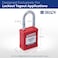 Brady Safety Lockout Padlock Sets  6 Pack  Red  Keyed Different Safety Lockout Padlocks  1 Key Per Lock  SDPLRED38STKD6