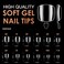 Clear Soft Gel ToeNail Tips Melous 600PCS Full Cover Nail Tips Gel x Nail Tips Clear False Fake Nails