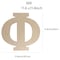 Focal20 Wooden Greek Letters Unfinished 11 Inch Alphabet for DIY Crafts Wood Letters Wooden Alphabets Letter Craft Pieces for DIY Display Decor  12 Inch