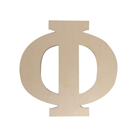 Focal20 Wooden Greek Letters Unfinished 11 Inch Alphabet for DIY Crafts Wood Letters Wooden Alphabets Letter Craft Pieces for DIY Display Decor  12 Inch