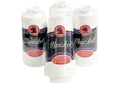4 Large Cones 3000 Yards Each Text 27 Polyester Sewing Quilting Serger Maxi Lock All Purpose Thread White or Black White