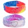 FROG SAC 2 Rhinestone Headbands for Girls Tie Dye Headband for Kids Stretch Girl Hair Accessories Wide Elastic Athletic Yoga Head Bands