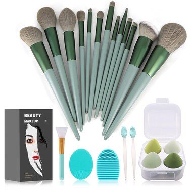 Koccido Makeup Brushes 22 Pcs Makeup KitFoundation Brush Eyeshadow Brush Make up Brushes Set Green 22 Piece Set Large