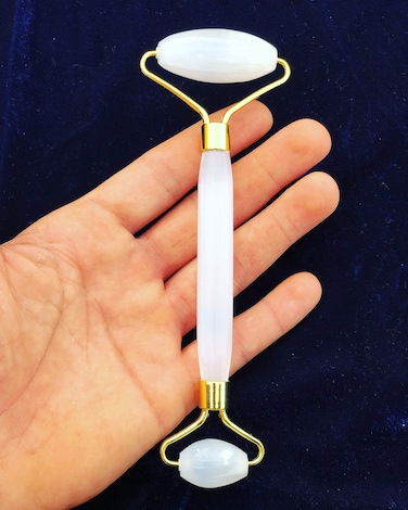 paleo Stone Natural Selenite Roller Massage from Morocco