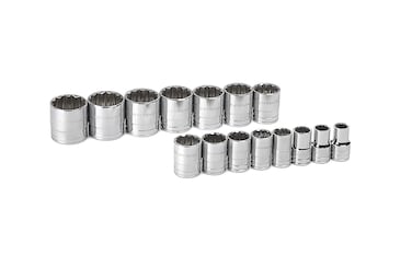 GEARWRENCH 15 Pc 12 Drive 12 Pt Standard Socket Set SAE  80731
