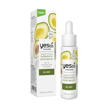 Yes To Avocado FragranceFree Hyaluronic Acid Serum Deeply Nourishing Formula Helps Attract  Infuse Dry Parched Skin With Moisture  Omega3 Fatty Acids Natural Vegan  Cruelty Free 095 Fl Oz