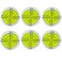 WOYISEPG 6Pcs Small Circular Bubble Spirit Level Double Sided Adhesive RV Levelers Round RV Standard Levels Measuring Tool 32x7mm