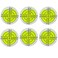 WOYISEPG 6Pcs Small Circular Bubble Spirit Level Double Sided Adhesive RV Levelers Round RV Standard Levels Measuring Tool 32x7mm