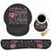 Keyboard Wrist Rest and Mouse Pad Wrist Support Set with Coasters Be a Flamingo in a Flock Pigeons Inspirational Quote with NonSlip PU Base Ergonomic Mouse Pad for Home Office Working Studying