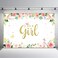 Mocsicka Floral Baby Shower Backdrop Its Girl Baby Shower Photo Background 7x5ft Pink Flower Butterfly Photography Backdrops Baby Shower Decorations for Girls