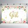 Mocsicka Floral Baby Shower Backdrop Its Girl Baby Shower Photo Background 7x5ft Pink Flower Butterfly Photography Backdrops Baby Shower Decorations for Girls