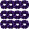 IVARYSS Purple Scrunchies Premium Velvet Soft Hair Scrunchy Solid Colors Thick Elastic Bands Hair Accessories for Women and Girls 12 Pack