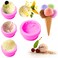Silicone 3D Ice Cream Ball Shape Molds Cookie Pastry Mold Candle Making Molds Silicone Soap Clay Molds Aromatherapy Plaster Mold for Wedding Cake Chocolate Decor DIY Candle Soap Wax Ice Cream