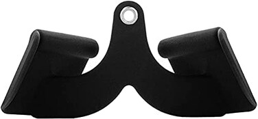 Febos Double D Handle Cable Attachments V Bar Tricep Pull Down Exercise Handles Gym Equipments Double Close Grip Row Handles with Rubber Handgrips