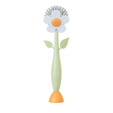 Vigar Florganic DaisyShaped Dish Brush a Dish Brush with Handle and a Dish Brush with Stand for Pot Scrubber Kitchen Dishes and Sink Cleaning