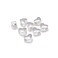 JM Design Sterling Silver Large Hole Heart Beads Size 66x77mm 5pcs per Bag for Jewelry Making