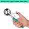 JUNADAEL J Portion Scoop 275 OZ Disher Scoop 16 Cookie Scoop 55 Tbsp Cookie Dough Scoop Green Handle for Portion Control Cookie Dough Cupcake Batter Ice Cream