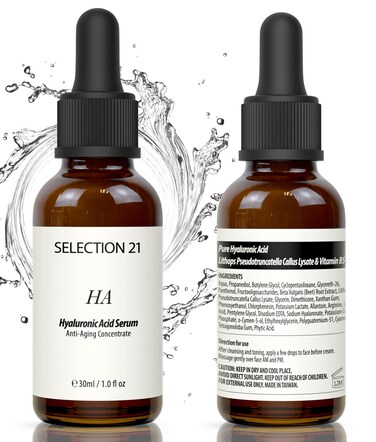 SELECTION 21 Advanced Hyaluronic Acid Serum for Face Anti Aging with 5 Hyaluronic Acid Complex Hydrating Stem Cell Serum for Skin 1 Fl OZpack of 1