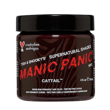 MANIC PANIC Cattail Medium Brown Hair Dye  Supernatural  Semi Permanent Midtoned Chocolate Brown Hair Color For Women And Men  Vegan PPD  Ammonia Free 4oz