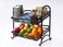 Giftburg Stackable Can Rack Organizer Angle 2Tier Tray Display Stand Fruit Basket Stand Potato Chip Rack Multifunctional Can Dipsenser for Storing Canned Snacks Drinks and more Black