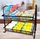 Giftburg Stackable Can Rack Organizer Angle 2Tier Tray Display Stand Fruit Basket Stand Potato Chip Rack Multifunctional Can Dipsenser for Storing Canned Snacks Drinks and more Black
