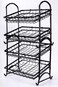 Giftburg Stackable Can Rack Organizer Angle 2Tier Tray Display Stand Fruit Basket Stand Potato Chip Rack Multifunctional Can Dipsenser for Storing Canned Snacks Drinks and more Black
