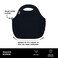 BUILT Gourmet Getaway Soft Neoprene Lunch Tote Bag Lightweight Insulated and Reusable One Size Black