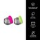 Swell Stainless Steel Condiment Container Set of Two 2oz DragonfruitKiwi Single Walled Durable Construction Leakproof Silicone Lids Dishwasher Safe