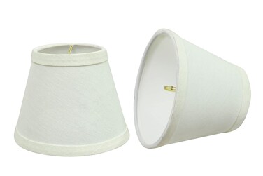 Aspen Creative 320602A Small Hardback Empire Shape Chandelier ClipOn Lamp Shade Set 2 Pack Transitional Design in White 5 bottom width 3 x 5 x 4