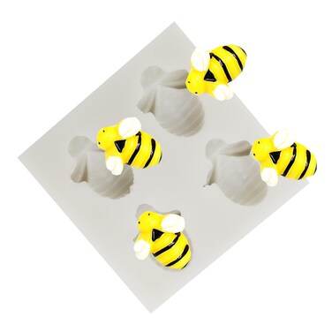 Little Bee Honeybee Animal Silicone Mold Bee Fondant Mold for DIY Chocolate Candy Pudding Gum Paste Cupcake Cake Topper Decoration Desserts Jelly Shots Handmade Ice Cream Ice Cube Crystal Soap Mould