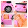 Convertible Car for Dolls Great for Small Dolls Glittering Magenta Convertible Doll Vehicle with Working Seat Belts