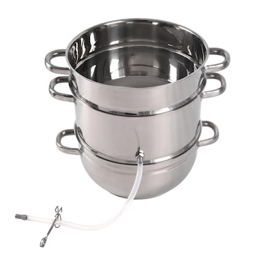 Kitchen Crop Little Creek Stainless Steel Water Distiller 2 Gallon Capacity Works on All Stovetops Double Boiler Render Lard  Tallow