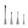 DGHAOP Cake Cream Puff Icing Piping Nozzle Tips 4 in 1 304 Stainless Steel Cream Piping Tip Nozzles Kit for Candy Fondant Baking Cake Decorating