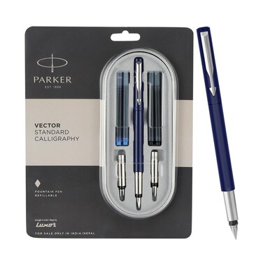 Parker Vector Standard Calligraphy Ct Fountain Pen Blue