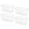 Orgneas Chest Freezer Baskets 165 Freezer Organizer Bins Deep Freezer Storage Bins Metal Wire Baskets with Hanging Handles 4Pcs