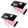 Blax PINK SnagFree Hair Elastics 4mm 8 Count 2Pack