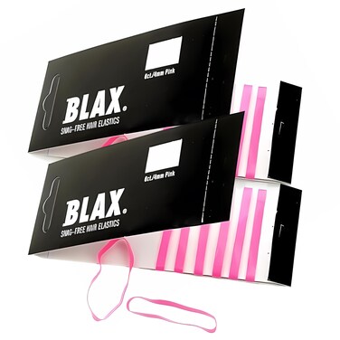 Blax PINK SnagFree Hair Elastics 4mm 8 Count 2Pack