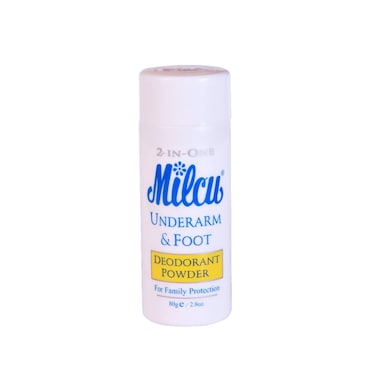Milcu Underarm  Foot Deodorant Powder 80 grams Large Size by Milcu