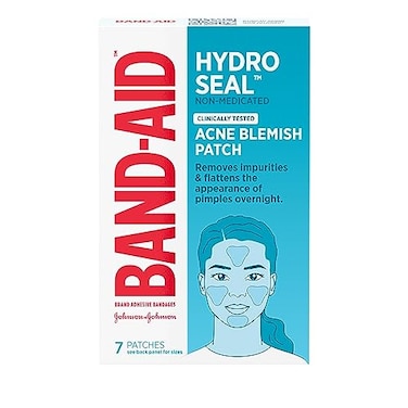 BandAid Brand Hydro Seal Acne Patches for Face NonMedicated Acne Blemish Patch Absorbs Fluids  Provides a Protective Healing Environment for Pimples 7 Patches